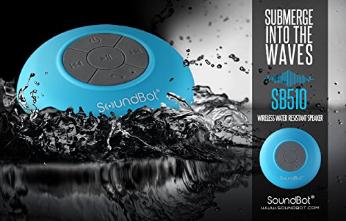 SoundBot SB510 HD Water Resistant Bluetooth 3.0 Shower Speaker, Handsfree Portable Speakerphone with Built-in Mic, 6hrs of playtime, Control Buttons and Dedicated Suction Cup for Showers, Bathroom, Pool, Boat, Car, Beach, & Outdoor Use, Yellow