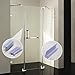 Kingran Shower Door H Jamb Seal with Soft Leg Fit for 180 Degree and 3/8 Inch Glass,78 Inch High,Clear