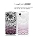 kwmobile Clear Case Compatible with LG Google Nexus 5 - TPU Smartphone Backcover - Indian Sun Light Pink/White/Transparent
