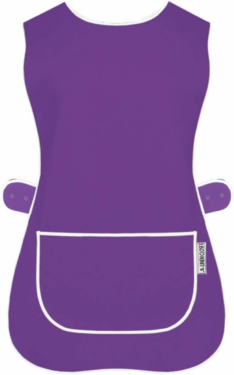 LINEN CLOSET Unisex Tabard Aprons with Pockets for Kitchen Cleaning Catering
