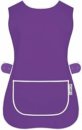 LINEN CLOSET Unisex Tabard Aprons with Pockets for Kitchen Cleaning Catering