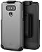 LG G6 Belt Clip Holster Case, Smooth Touch SlimShield Armor by Encased (Metallic Grey)