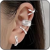 Ear Cuffs for Women Non Piercing Sparkling Huggie Ear Cuff Earrings Cuff Fake Cartilage Earrings