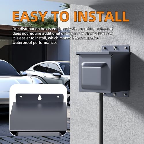 Joinfworld 50 Amp RV Power Outlet Box, 125/250V NEMA 14-50R RV Receptacle UL Listed, Weatherproof Lockable Power Outlet Panel for RV Camper Trailer Motorhome