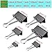 ExcelFu 130 Pcs Binder Clips Paper Clamp Clips Paper Binder Assorted 6 Sizes, Black