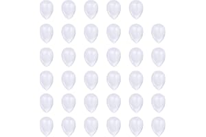 HAUTOCO 72pcs Teardrop Glass Cabochons 18x25mm Flat Back Clear Cabochon Dome Tiles Non-calibrated for Cameo Pendant Photo Craft Jewelry Making
