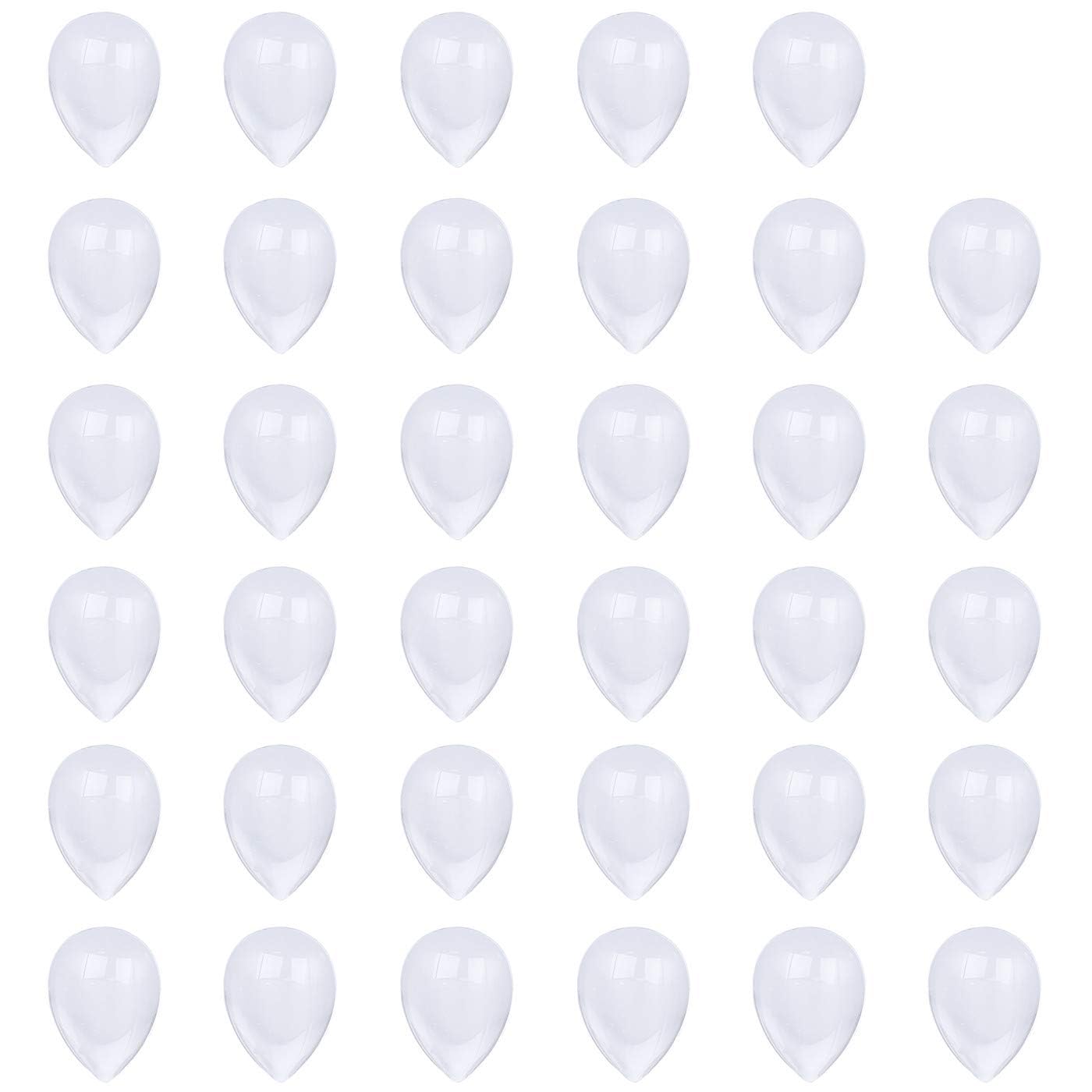 HAUTOCO 44Pcs 25mm Peardrop Glass Cabochons for Jewellery Making, Glass Dome Tiles Non-calibrated Cabochon for DIY Craft Cameo Photo Pendants Necklaces Jewellery Making Supplies