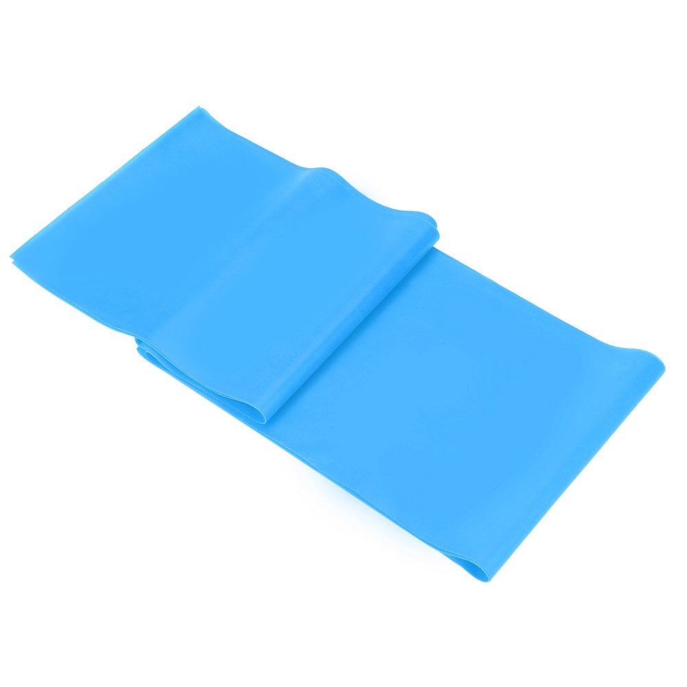 Keenso Exercise Resistance Bands, 2m Yoga Stretch Srtap TPR Elastic Stretch Bands Belt Accessory For Exercise Legs Arms Body Stretching (Light Blue) yoga supplies