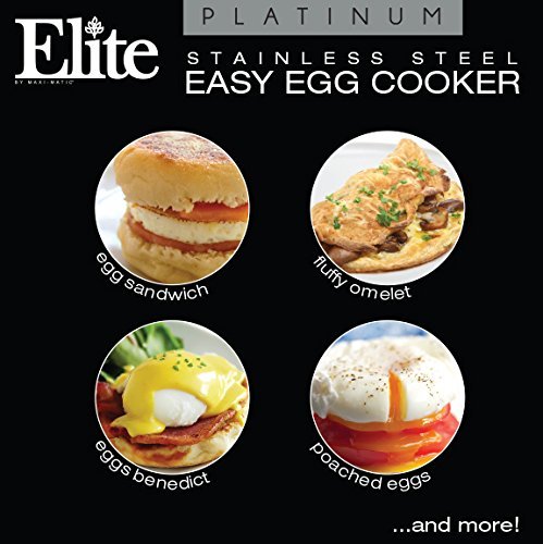 Maxi-Matic EGC-207 Easy Electric Egg Poacher, Omelet & Soft, Medium, Hard-Boiled Measuring Cup Included, 7 Capacity, Stainless Steel (Renewed)