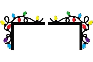Pigort Christmas Door Toppers Christmas Door/Window Coner Decorations Christma Light Windows Walls DIY Craft for Party Ornament