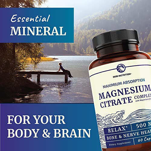 Magnesium Citrate Complex 500 MG High Absorption Formula Stress