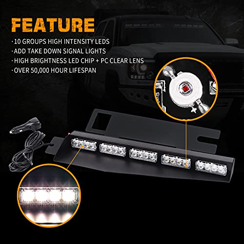 LED Visor Lights Emergency Lights for Vehicles Trucks Interior