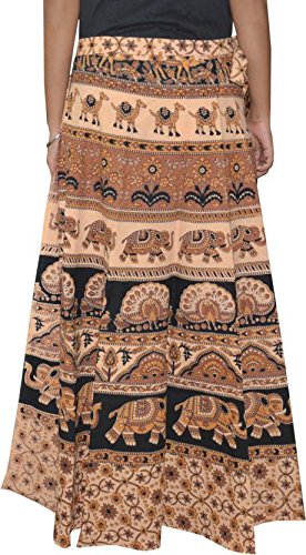 modern kart bagru print women's 100% pure cotton wrap around skirt.