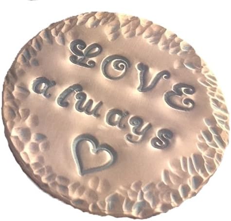 'Love Always' Personalised Hand Stamper Copper Golf Ball Marker