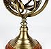 Nagina International Antique Vintage Zodiac Armillary Brass Sphere Globe Wooden Display | Pirate's Antique Ship Decor (Medium, Antique Brass)