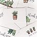 Blank Watercolor Thank You Cards: 36 Assorted Boxed Pack - Succulent Floral Green & Black & White Card Designs: Bulk Note Box for Graduation, Wedding, Bridal Party, Baby Shower, Men & Women Sympathy