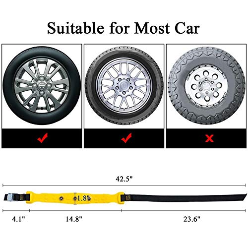 image for Diagtree 6Pcs/Set Beef Tendon Universal Type Snow Chains,Winter Roadwa
