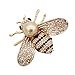 ZUOZUOYA Honey Bee Brooches,Gold Tone and Mother of Pearl Brooch