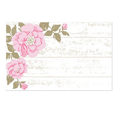 Cottage Rose Enclosure Cards / Gift Tags - 3 1/2 x 2 1/4 (100)