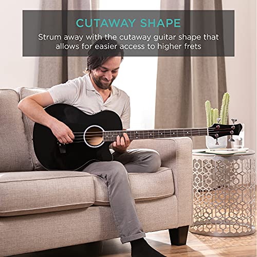 Best Choice Products Acoustic Electric Bass Guitar Full Size, 4