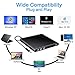 External Blu Ray DVD Drive 3D,Bluray Disc USB 3.0 Burner Reader Slim BD CD DVD RW ROM Writer Player for iMac PC Laptop MacOS Windows 7 8 10 XP