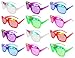 Simple Joy 24 Pack Sunglasses Glasses LED Flashing Futuristic Glowing Shades Rave Party