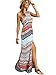 Floerns Women's Boho Print Halter Neck Split Summer Beach Maxi Dress Multicolor M
