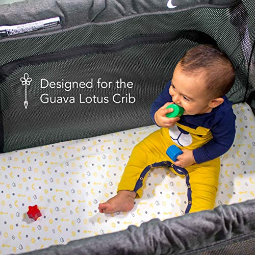 Guava Lotus Travel Crib Sheets (Set of 2) 100 Organic Cotton Crib