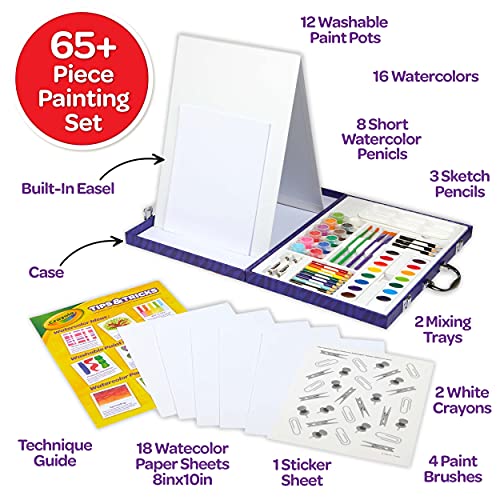 Crayola Table Top Easel & Art Kit (65 Pcs), Kids Painting Set, Gifts for Kids, Ages 4+ Pricepulse