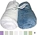 Cozy Fleece Microplush Fitted Crib Sheet, Blue/White