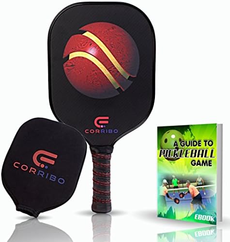 Pickleball Paddle Graphite | 3K Carbon Fiber | Nomex Honeycomb Core - Perfect Size Light Weight | Bundle with FREE Neoprene Cover &amp; Ebook