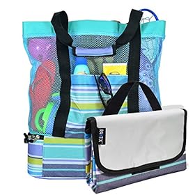 Raytix Beach Bag with Lightweight Fold Up 5’x6’Beach Mat & built-in cooler 513blt0R6 L. SS280