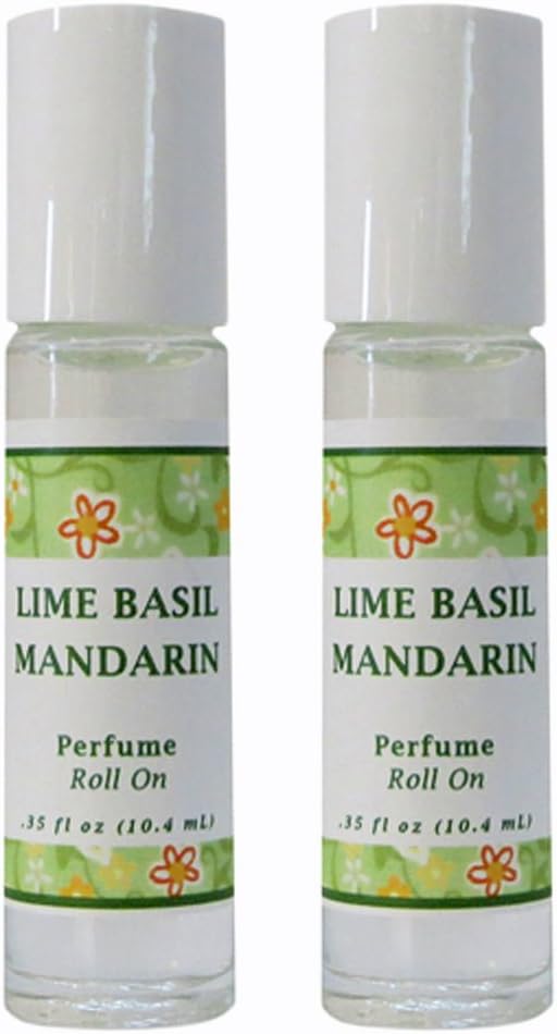 Lime Basil Mandarin Perfume Roll On - Set of 2