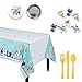 Secret Life of Pets 2 Birthday Party Supplies and Decorations Pack For 16 Guests With Plates, Napkins, Cups, Tablecover, Birthday Banner, Hanging Swirls, Pet Erasers, and Exclusive Pin