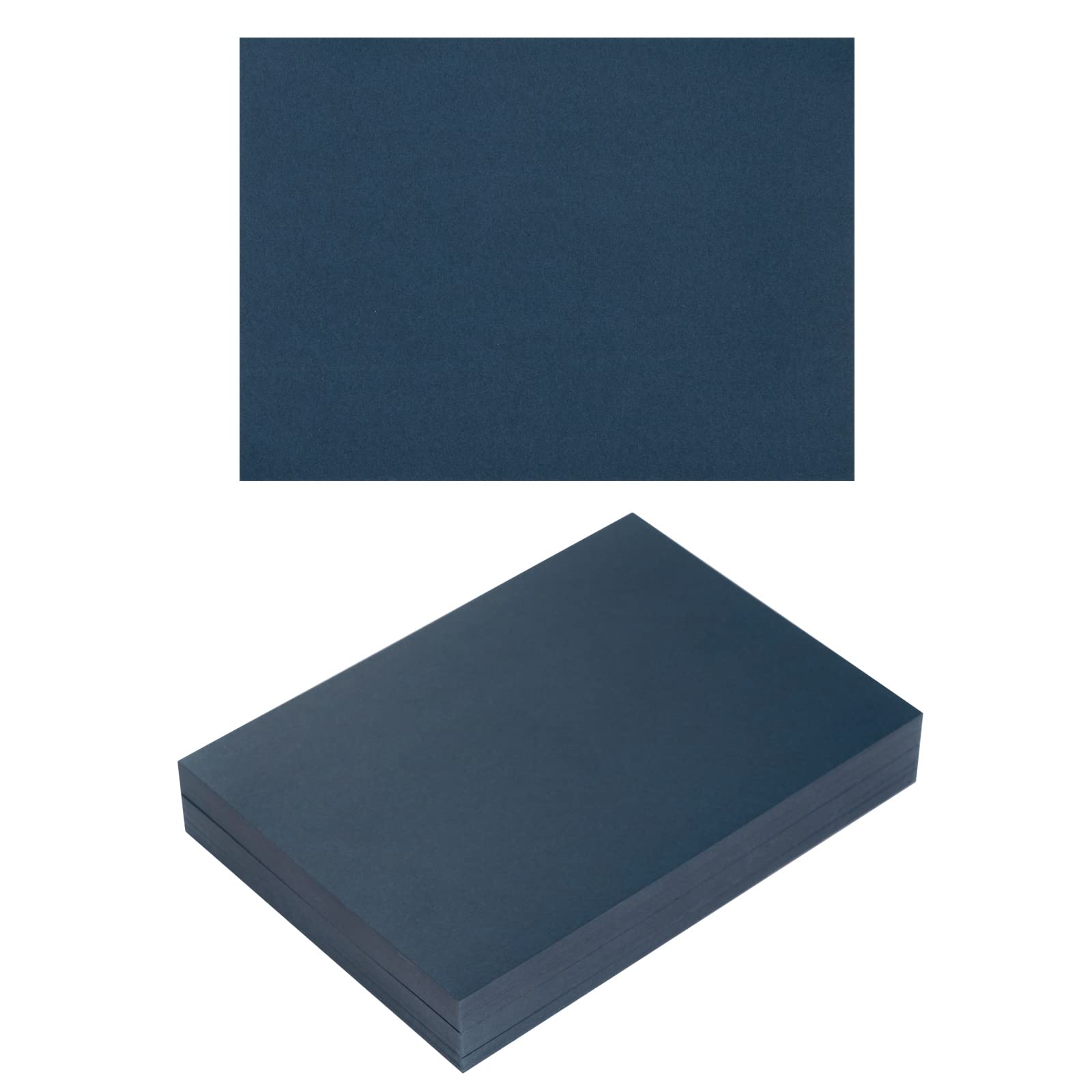 Photo 1 of 100 Pack Thick Paper Cardstock Blank Heavy Cards Stock for Invitations, Greeting Cards Making, Postcards, Photos, 250GSM Thick Paper (Navy Blue, 5x7 inches)
