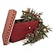 Multi-Use Christmas Storage Box with classic snowflake lid- Holds holiday greenery, ornaments, villages, nutcrackers and more-Durable cardboard core for stability