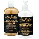SheaMoisture African Black Soap Hair Care Pack | Dandruff Control Shampoo | Dandruff Control Conditioner | 13 fl. oz. Each