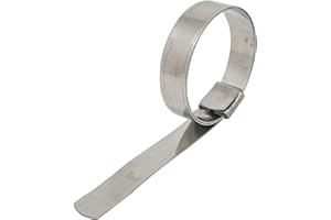 SORUDA 5/8" W x 0.025" Th x 1.5" Di (25 Pack) Center Punch Clamp band hose clamps 201 stainless steel