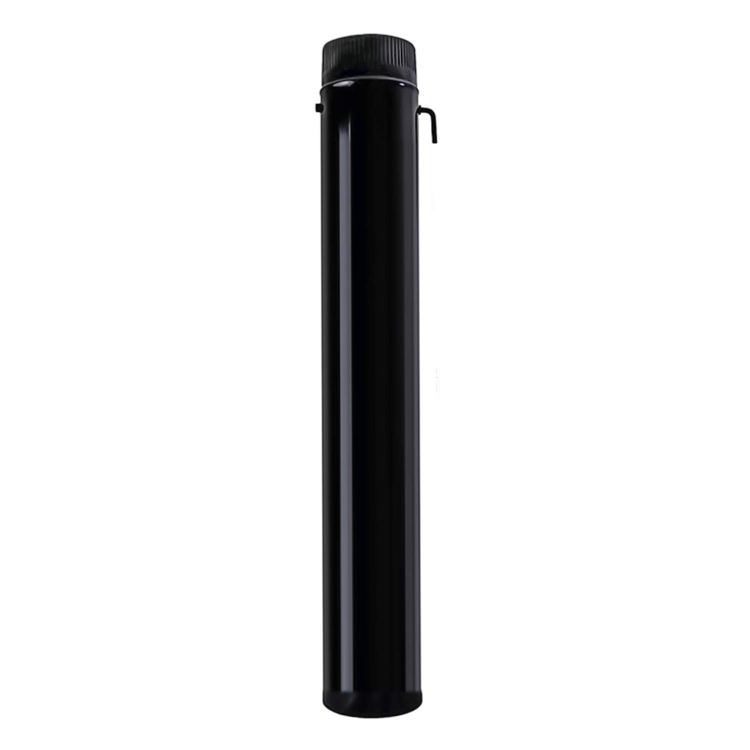 Wolfpack Stove Tube Vitrified Steel Black Diameter 110 mm with Key, Wood Stoves, Fireplace, Heavy Duty, Black