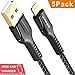 iPhone charger, Vipfan 5 Pack 3X3ft 2X6ft Nylon Braided lightning to USB charging cable cord - iPhone X 8 8Plus 7 7 Plus 6 6S 6 Plus 5S SE iPod iPad Mini Air Pro(Black)