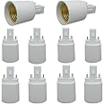 G23 to E27/E26 2-Pin Light Sockets Adapter, Light Bulb Socket, Bulb Base Adapter, Converts LED Light Holder Lamp Adapter Socket Changer (Pack of 10)