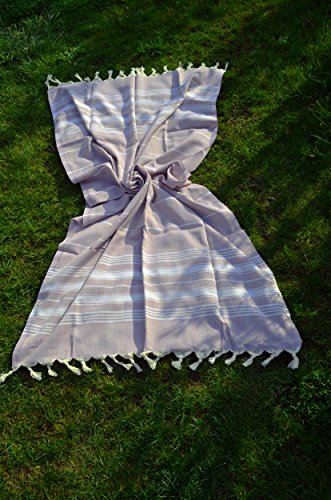 Dandelion - Basic Pattern - Naturally-Dyed Cotton Turkish Towel Peshtemal - 71x39 Inches - Lilac