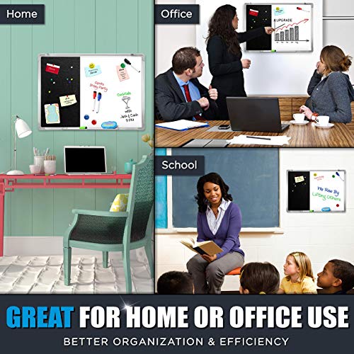 2 Combination+Magnetic+Whiteboard+Bulletin+Cubicle