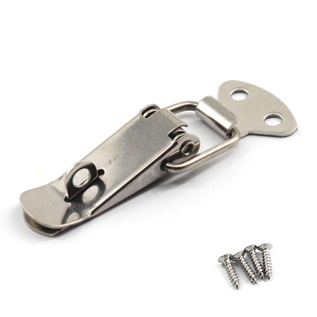 (10 Pieces) Stainless Steel Spring Loaded Latch Clamp Clips for Tool Box,Cases