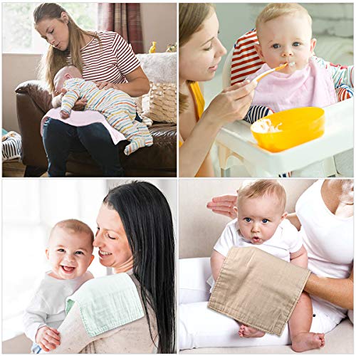 Burp Cloths for Baby Boy GirlÂ for Newborns, 100% Cotton Triple Layer Extra Soft & Absorbent Multi-UseÂ Infant Burping Towels (Assorted)