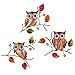 Collections Etc Owl Trio Metal Wall Art Indoor Home Decoration, 3 Pc