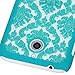 Style4U HTC 510 Case, HTC Desire 510 [Teal] Flower Damask Design Slim Fit Case Cover with 1 Stylus and 1 HD Clear Screen Protector [Teal]