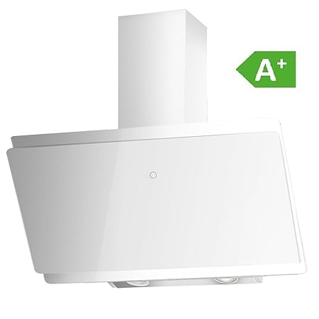 VLANO MIRA 900 WH/Dunstabzugshaube/EEK A+ / 90 cm/weiß Glas/Touch/ECO LED / 43 dB (A) / Brushless Motor / (90 cm + Umluft Akt