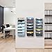 Black Wall Mount Hanging File Holder Organizer 6 Pack | Durable Steel Rack, Solid, Sturdy & Wide | For Letters, Legal Files, Magazines & More | Organize The Desktop, Declutter Your Office - Nozzco