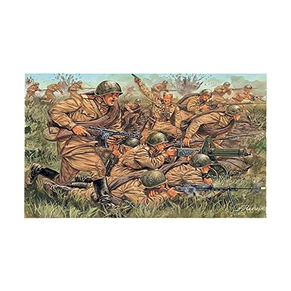 Italeri 8001283060578 510006057 - 1:72 WW2 Russische Infanterie, Unlackiert